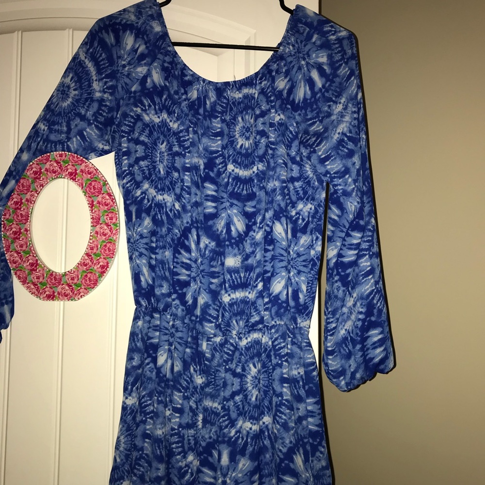 OFF THE SHOULDER Tie Dye Romper